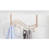 BrylaneHome Over-The-Door Rack 6 Hooks, Metal Hanger Towel Rack Coat Rack for Clothes Hat Towel, White Door Mount - Bronze view 1