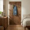 BrylaneHome Over-The-Door Rack 6 Hooks, Metal Hanger Towel Rack Coat Rack for Clothes Hat Towel, White Door Mount - Bronze view 2