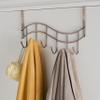 BrylaneHome Over-The-Door Rack 6 Hooks, Metal Hanger Towel Rack Coat Rack for Clothes Hat Towel, White Door Mount - Bronze view 4