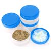 Hydro2Go 2pc Protein Jars with Pill Tray, Replacement Storage Container for 16oz Shaker Bottle with Twist & Lock on System. Perfect for Powders, Supplements in Sports Activities (blue) view 1