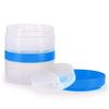 Hydro2Go 2pc Protein Jars with Pill Tray, Replacement Storage Container for 16oz Shaker Bottle with Twist & Lock on System. Perfect for Powders, Supplements in Sports Activities (blue) view 2