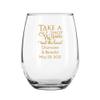 144 Pack Take A Shot We Finally Tied the Knot Gold Stemless 9 oz Wine Glass view 1