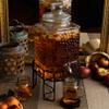2.5 Gallon Glass Beverage Dispenser with Stainless Steel Spigot, Metal Stand, and Drip Tray  Mason Jar Style Drink Dispenser for Parties, Iced Tea, Water, Lemonade, and More view 2