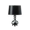 Nikki Chu Home Modern Decorative 15.00" L x 15.00" W x22.25 H Dollop Black and White Table Lamp view 2