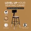 OEF Furnishings OEF6218HB-10/2 Premium Commercial-Grade All-Purpose Round Stool with Backrest (Height-Adjustable, 1827 inch Range, Black Frame, Masonite Wood Seat, 2-Pack) view 4