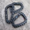 11pcs ITW Medium Tactical Outdoor Carabiner Hook Backpack Molle System D Buckle Military Outdoor Bag Hiking Climbing Accessories (Black) view 1