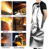Tangxi Heat Proof Apron for Cooking BBQ, Lace Up High Temperature Working Apron, 1000 Aluminum Foil Manufacturing Safety Work Apron view 3