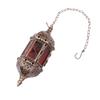 2 Pcs Hanging Hexagon Decorative Moroccan Candle Lantern Holders, Handmade Hanging Tea Light Holder in Bronze Metal & Red & Purple Glass Gift & Decor Items view 4
