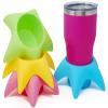 Island Genius Starfish 4-Pack Beach Cup Holders, Sand-Free Drink Holders, Beach Essentials for Family, Adults, Kids, Multicolor Mesh Coasters view 1