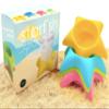 Island Genius Starfish 4-Pack Beach Cup Holders, Sand-Free Drink Holders, Beach Essentials for Family, Adults, Kids, Multicolor Mesh Coasters view 2