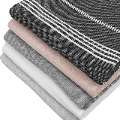 HAVLULAND Set of 5 Turkish Beach Towel Oversized 39x71 Turkish Bath Towels Highly Absorbent Quick Dry Extra Large Sand Free Beach Towels for Beach Pool Spa Gym Yoga Travel Camping Blanket