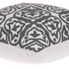 20" X 7" X 20" Traditional Gray and White Cotton Pillow Cover with Poly Insert view 4