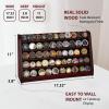 DecoWoodo Challenge Coin Display Case, 5 Row Military Coin Wooden Holder Rack Stand Holds 45 Coins for Desk or Wall Mount, Coin Holders for Collectors (Mahogany Finish) view 2