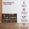 DecoWoodo Challenge Coin Display Case, 5 Row Military Coin Wooden Holder Rack Stand Holds 45 Coins for Desk or Wall Mount, Coin Holders for Collectors (Mahogany Finish) view 3