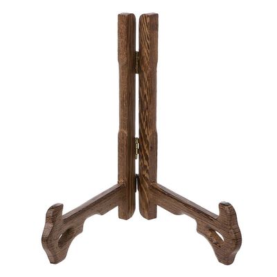 GUSENG 3-7 Inch Tall Wood Display Stand Holder Easels for Plates Photos Tea Tray 5 Size