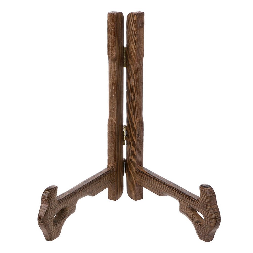 GUSENG 3-7 Inch Tall Wood Display Stand Holder Easels for Plates Photos Tea Tray 5 Size