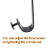 AddGrace 4 Pack Ceiling Curtain Rod Bracket for 1 Inch Drapery Rod Black view 3