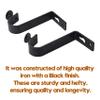 AddGrace 4 Pack Ceiling Curtain Rod Bracket for 1 Inch Drapery Rod Black view 4