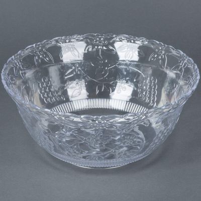TableTop King Platter Pleasers 3508 8 Qt. Clear Plastic Punch Bowl