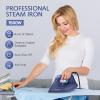 BEAUTURAL Steam Iron for Clothes with Precision Thermostat Dial, Ceramic Coated Soleplate, 3-Way Auto-Off, Self-Cleaning, Anti-Calcium, Anti-Drip Blue view 2