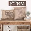 VHC Brands Sawyer Mill Plow Throw Pillow, Charcoal, 14x22 view 3