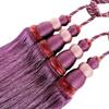 1 Pair Creative Double Balls Tassels Curtain Tiebacks Curtain Buckle Holder Tieback Curtain Tassel Holdbacks (Purple) view 1