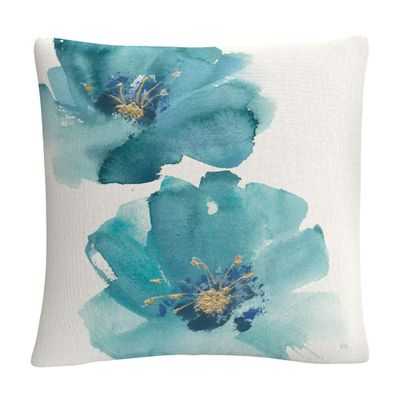 Trademark Fine Art Teal Cosmos III by Chris Paschke, 16x16 Decorative Throw Pillow