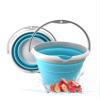 SAMMART 10L (2.64Gallon) Collapsible Fishing Bucket - Foldable Round Tub - Portable Plastic Water Pail - Space Saving Outdoor Waterpot - Trunk Organizer (1, Bright Blue) view 1