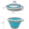 SAMMART 10L (2.64Gallon) Collapsible Fishing Bucket - Foldable Round Tub - Portable Plastic Water Pail - Space Saving Outdoor Waterpot - Trunk Organizer (1, Bright Blue) view 2