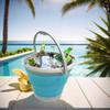 SAMMART 10L (2.64Gallon) Collapsible Fishing Bucket - Foldable Round Tub - Portable Plastic Water Pail - Space Saving Outdoor Waterpot - Trunk Organizer (1, Bright Blue) view 3