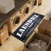 ABREEZE Laundry Room Rug 20x59 Load of Fun Floor Mat for Washroom Mudroom Rubber Runner Farmhouse Large Washer and Dryer Carpet Black Laundry Room Decor and Accessories view 4