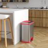 iTouchless 13 Gallon Automatic Step Sensor Trash Can with Odor Control System, Stainless Steel Kitchen Pedal Touchless Garbage Bin, Powered by Batteries or AC Adapter (not Included), Autostep, Red, Model:ITAS13R view 3