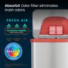 iTouchless 13 Gallon Automatic Step Sensor Trash Can with Odor Control System, Stainless Steel Kitchen Pedal Touchless Garbage Bin, Powered by Batteries or AC Adapter (not Included), Autostep, Red, Model:ITAS13R view 4