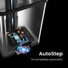 iTouchless 13 Gallon Automatic Step Sensor Trash Can with Odor Control System, Stainless Steel Kitchen Pedal Touchless Garbage Bin, White view 2