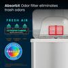 iTouchless 13 Gallon Automatic Step Sensor Trash Can with Odor Control System, Stainless Steel Kitchen Pedal Touchless Garbage Bin, White view 4