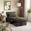 24/7 Shop at Home Meekers Contemporary Convertible Bed Ottoman, Pull Out Chair, Small Sleeper Sofa For Small Spaces, Studio Apartment Furniture, Home Office, Living Room, Dark Gray view 1