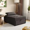 24/7 Shop at Home Meekers Contemporary Convertible Bed Ottoman, Pull Out Chair, Small Sleeper Sofa For Small Spaces, Studio Apartment Furniture, Home Office, Living Room, Dark Gray view 3