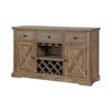 24/7 Shop at Home Van Lin Country Rustic Multi-Storage Wood Dining Server, Light Oak view 1