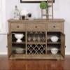 24/7 Shop at Home Van Lin Country Rustic Multi-Storage Wood Dining Server, Light Oak view 4