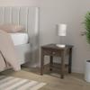 SIMPLIHOME Burlington End Table - 18 inch Wide Solid Wood Square Accent Table with Drawer and Open Shelf in Mahogany Brown, Transitional Nightstand or Lamp Stand for Living Room or Bedroom view 2