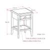 SIMPLIHOME Burlington End Table - 18 inch Wide Solid Wood Square Accent Table with Drawer and Open Shelf in Mahogany Brown, Transitional Nightstand or Lamp Stand for Living Room or Bedroom view 3
