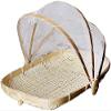 Food Serving Tent Basket - BESTCHANCEUS Hand Woven Bamboo Serving Basket Dustproof Bug Proof Mosquitoesor Vegetable Fruits Food Meals Rectangle 34CMx29CM view 1