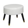 Convenience Concepts Designs4Comfort Mid Century Ottoman Stool, White Faux Leather view 1
