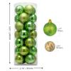 AUXO-FUN Small Size 28ct shatterproof Christmas Ball Ornaments in 4 Classic finishes for Christmas Tree Decoration (Lime Green, 1.57 Mini Size) view 4