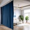 ChadMade Room Divider Screen Partitions Curtain Ceiling Track Kit, XXX-Large B, Fit for 14ft to 18ft Wide x 9ft Tall Space, Navy Heavyweight Blackout Curtains 2 of 9.5ft Wide by 8.5ft Tall view 1