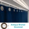 ChadMade Room Divider Screen Partitions Curtain Ceiling Track Kit, XXX-Large B, Fit for 14ft to 18ft Wide x 9ft Tall Space, Navy Heavyweight Blackout Curtains 2 of 9.5ft Wide by 8.5ft Tall view 2