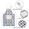 Aurya Kids Apron and Chef Hat Set-Adjustable Child Apron for Boys and Girls for Cooking Baking Triangles view 2