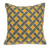 20" X 7" X 20" Transitional Gray and Orange Pillow Cover with Poly Insert view 1