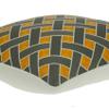 20" X 7" X 20" Transitional Gray and Orange Pillow Cover with Poly Insert view 4