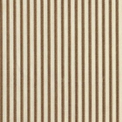 Shower Curtain in French Country Suede Brown Ticking (108, Lined)